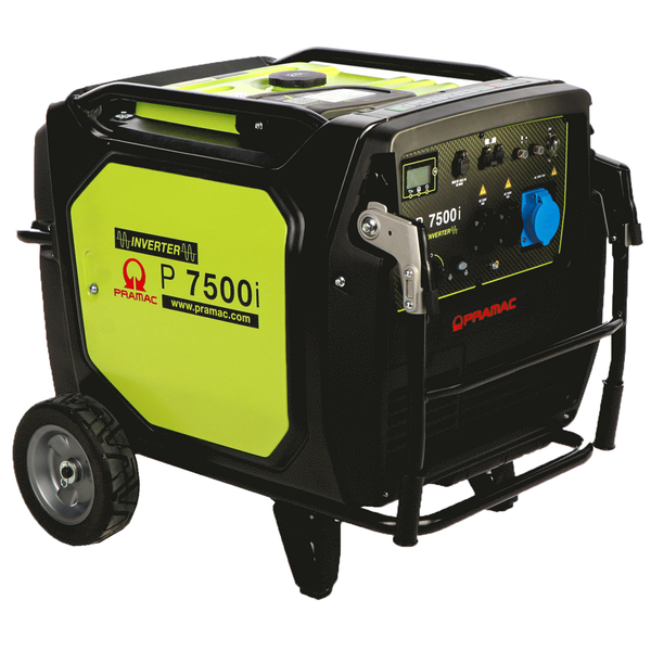 Pramac P7500I - Groupe électrogène à inverter silencieux sur chariot 7 kW - Continu 6,5 kW Monophasé