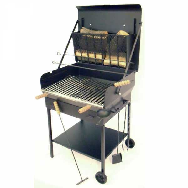 Barbecue à charbon et à bois en tôles résistantes Cruccolini Gran Ristoro 69x45 en soldes