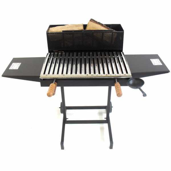 Barbecue à charbon et à bois en tôles résistantes Cruccolini Pisa 60x35 en soldes
