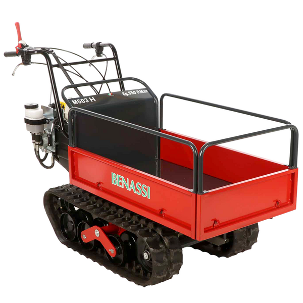 Benassi M503H - Brouette à chenilles - Benne hydraulique extensible - Capacité 550 kg