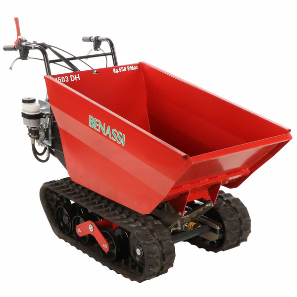 Benassi M503DH - Brouette à chenilles - Benne dumper hydraulique - Capacité 550 kg