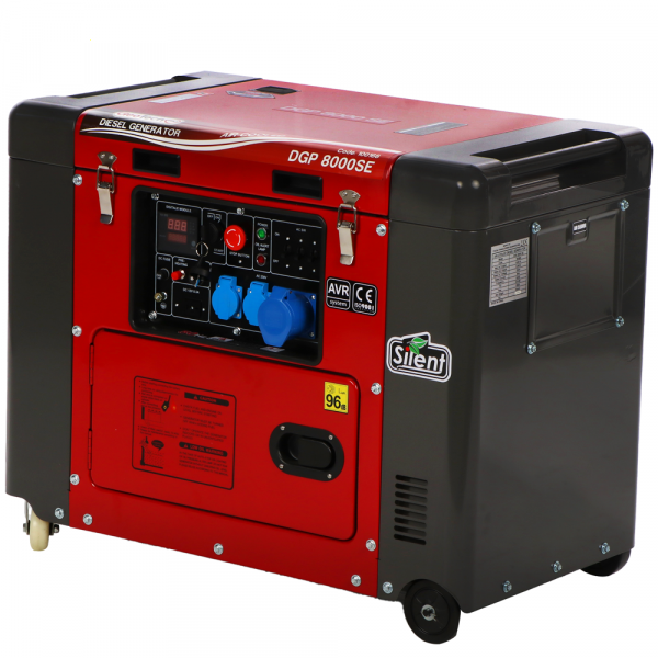 GeoTech Pro DGP8000SE - Groupe électrogène 6 kW monophasé diesel - Insonorisé en soldes