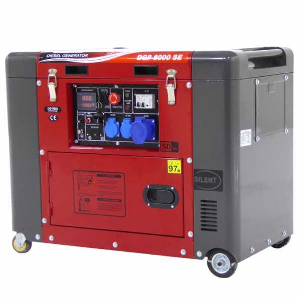 Groupe électrogène 5,5 kW monophasé diesel GeoTech Pro DGP8000SE insonorisé