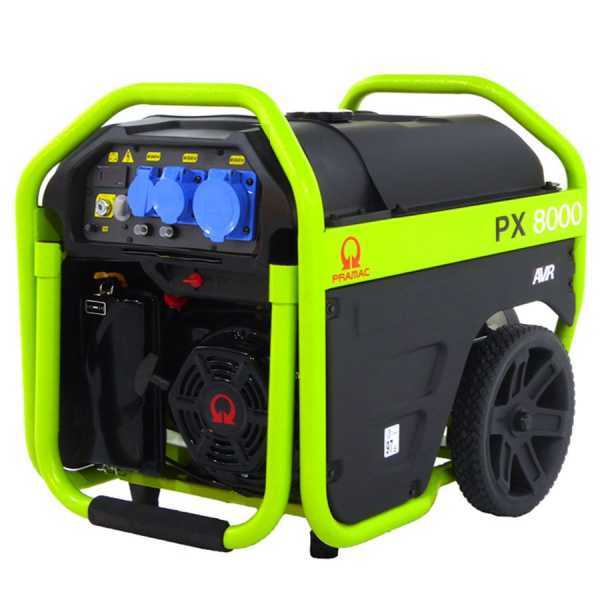Pramac PX 8000 - Groupe électrogène 5.4 KW monophasé à essence - sur chariot - dém. électrique