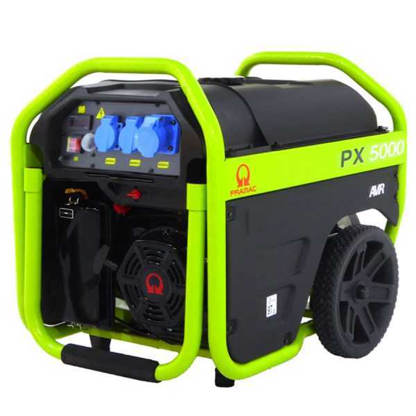 Pramac PX 5000 - Groupe électrogène 3.8 KW monophasé à essence - sur chariot