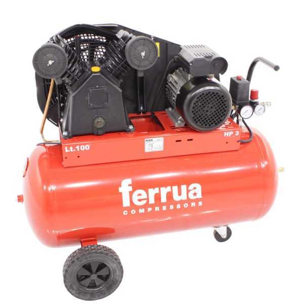 Ferrua VCF/100 CM3 - Compresseur d'air électrique à courroie - Moteur 3 CV - 100 L en soldes