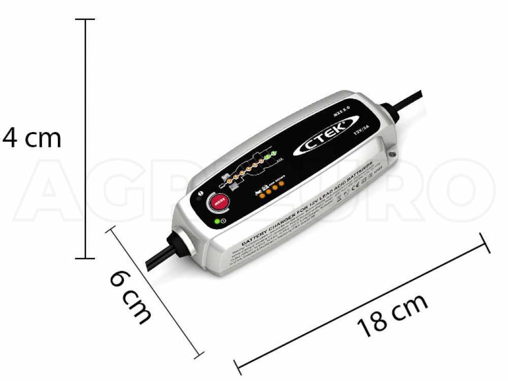 Chargeur batterie moto CTEK MXS 5A 12V de 1.2-100ah garantie 5ans avec  sonde