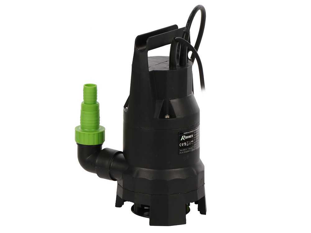 Ribimex PRPVC400C – Pompe Submersible Eaux Usées 400W, Débit 9500 L/h, Anti-Colmatage 25 Mm