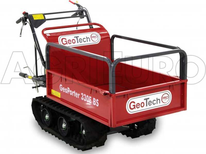 Brouette &agrave; moteur GeoTech GeoPorter 330E BS B&amp;S CR950, benne extensible - charge 300 kg