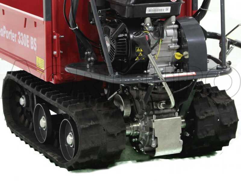 Brouette &agrave; moteur GeoTech GeoPorter 330E BS B&amp;S CR950, benne extensible - charge 300 kg