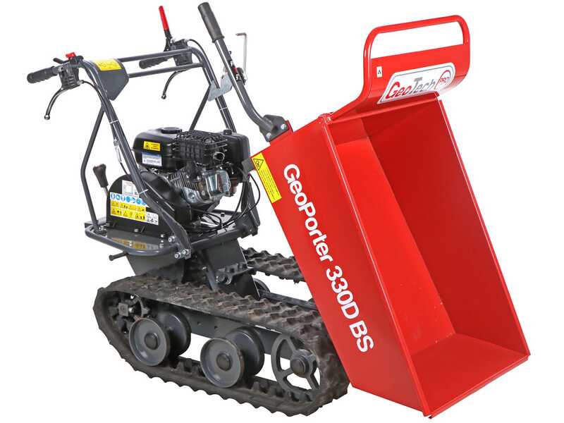 GeoTech Pro GeoPorter 330D BS - Brouette &agrave; moteur - benne dumper charge 300 kg