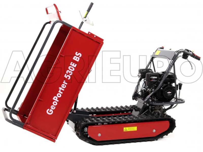 Brouette &agrave; moteur GeoTech GeoPorter 530E BS CR950, benne extensible - charge 500 kg