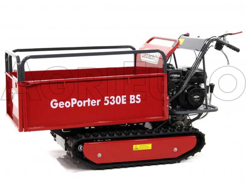 Brouette &agrave; moteur GeoTech Pro GeoPorter 530E BS CR950, benne extensible - charge 500 kg