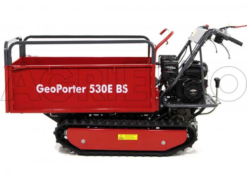 Brouette &agrave; moteur GeoTech Pro GeoPorter 530E BS CR950, benne extensible - charge 500 kg