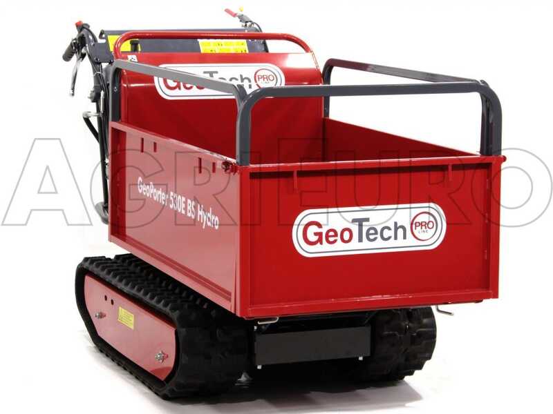 Brouette &agrave; moteur GeoTech Pro GeoPorter 530E BS Hydro - 10 CV - basculement hydraulique, charge 500 kg