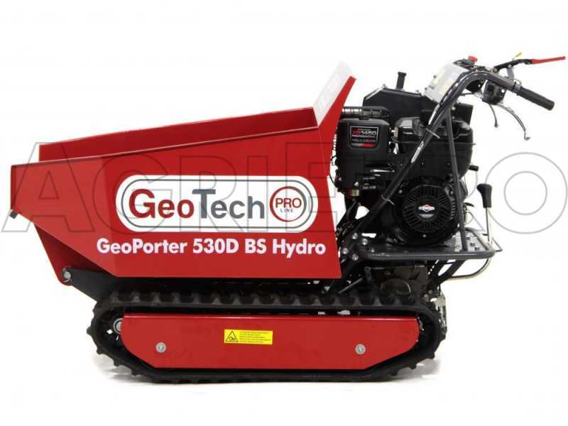 Brouette &agrave; moteur GeoTech GeoPorter 530D BS Hydro - 12 CV - benne dumper hydraulique 500 kg