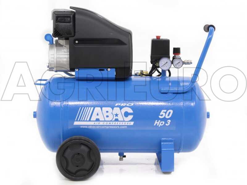ABAC Montecarlo L30P - Compresseur d'air &eacute;lectrique monophas&eacute; - Moteur 3 CV - 50 L