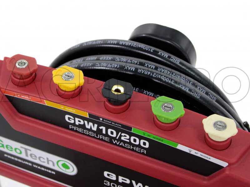 GeoTech GPW 10/200 - Nettoyeur haute pression thermique - 228 bar - 568 L/h - Moteur Ducar DV196