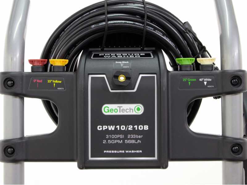 Nettoyeur haute pression thermique GeoTech GPW 10/210 B - moteur &agrave; essence de 208cc et 7 HP - 233 bars