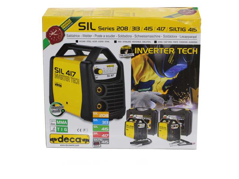 Poste &agrave; souder inverter Deca SIL 417GEN - 170 A max - alimentation 230 V - kit d'utilisation