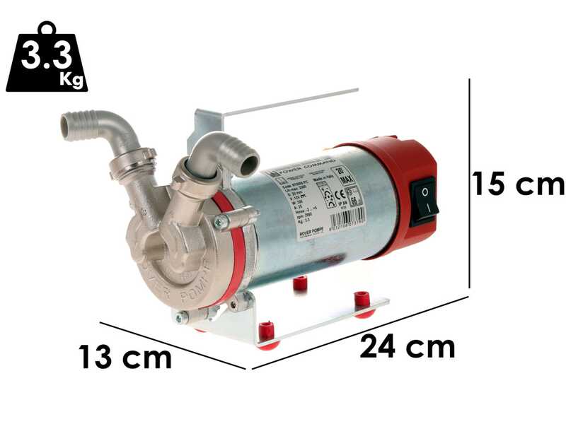 Rover Marina Mini Novax 20 - Pompe de transfert &eacute;lectrique en alliage antioxydant - 12V - avec Power Command