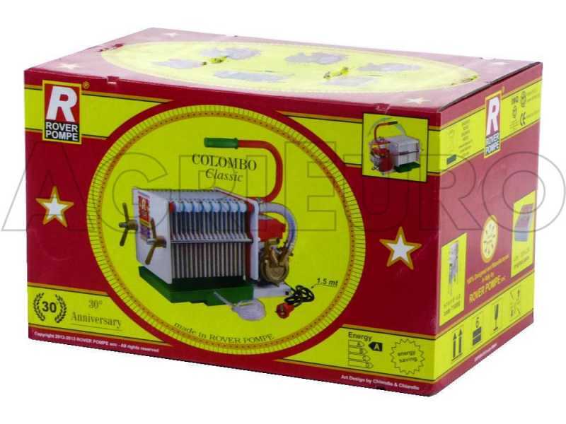 Rover Colombo INOX 6 - Filtre pour vin &agrave; carton et &agrave; plaques  - pompe oenologique pour filtration vin