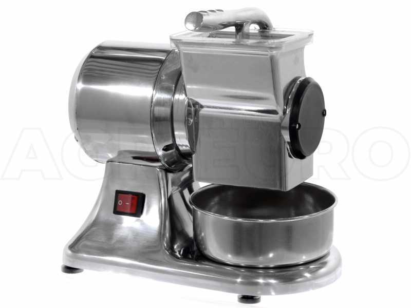 New O.M.R.A. OM-3000-AL - R&acirc;pe &agrave; fromage &eacute;lectrique de table - en aluminium moul&eacute; sous pression - 260W