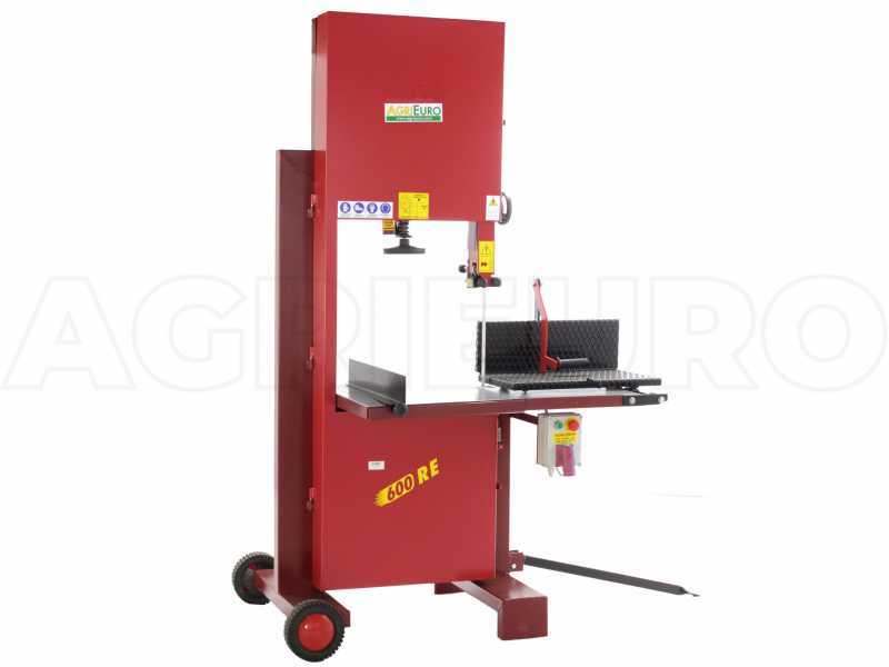 Scie &agrave; ruban pour bois de chauffage professionnelle AgriEuro 600 RE - triphas&eacute;e 3 CV