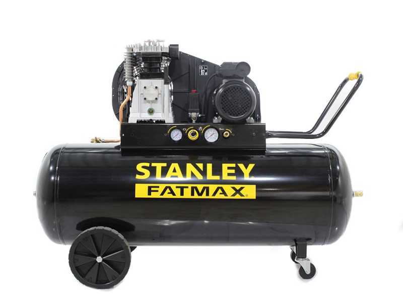 Compresseur &eacute;lectrique monophas&eacute; &agrave; courroie Stanley Fatmax B 400/10/200 moteur 3 HP - 200 L