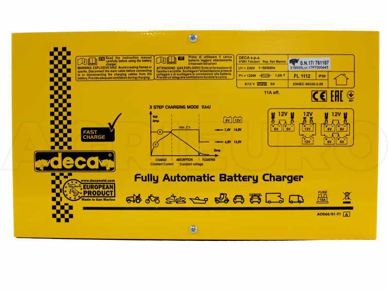 Chargeur de batterie auto/moto Deca FL 1112 - &eacute;lectronique - monphas&eacute; - pour batteries 6-12V