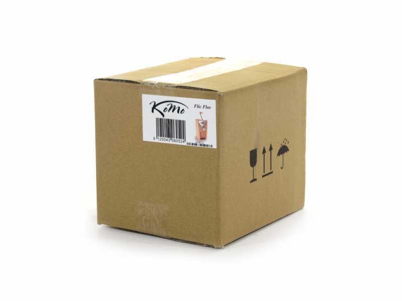 Komo Flic Floc 100g - Floconneuse manuelle en h&ecirc;tre multiplex avec rouleaux coniques en acier inoxydable