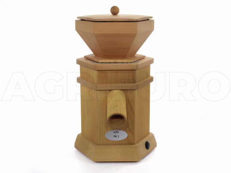 Moulin &agrave; farine Komo PK1 en h&ecirc;tre massif. Moteur de 360W
