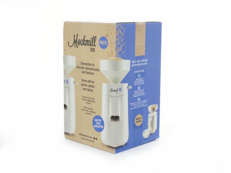 Mockmill 200 - Moulin &agrave; farine en plastique avec meules en pierre - 600W