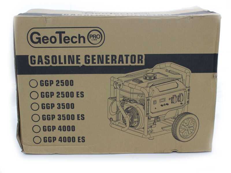 GeoTech Pro GGP 4000 ES - Groupe &eacute;lectrog&egrave;ne sur chariot avec AVR 3.6 KW - Continue 3.2 kw Monophas&eacute;