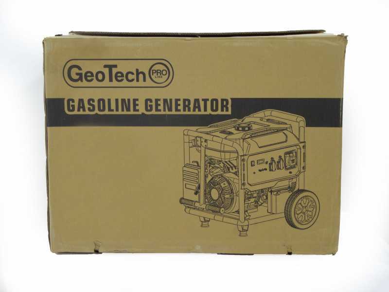 Groupe &eacute;lectrog&egrave;ne 5,0 KW triphas&eacute; &agrave; essence GeoTech Pro GGP 6500-3 - sur chariot
