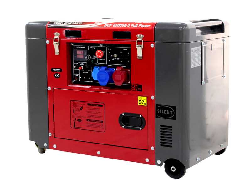 GeoTech Pro DGP8500SE-3 - Groupe &eacute;lectrog&egrave;ne 6 KW diesel Full-power insonoris&eacute; + ATS monophas&eacute;