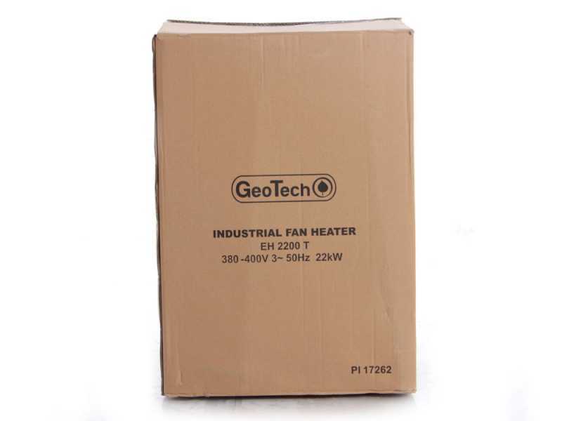 GeoTech EH 2200 T - G&eacute;n&eacute;rateur d'air chaud &eacute;lectrique avec ventilateur - 22 KW - triphas&eacute;