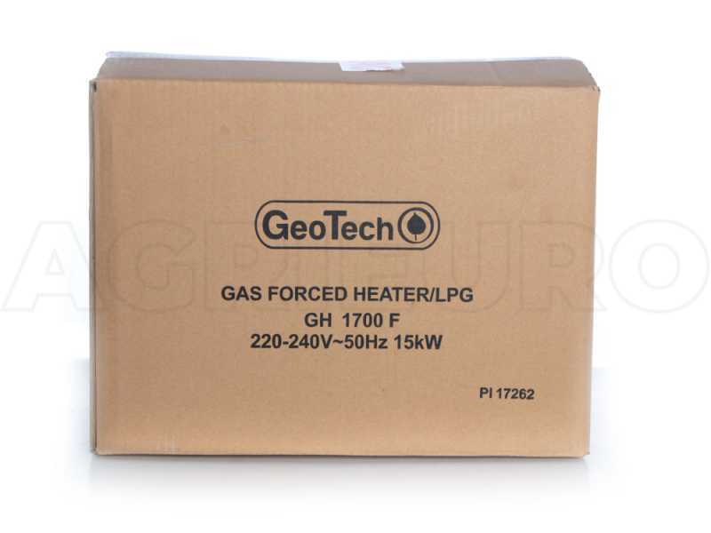 G&eacute;n&eacute;rateur d'air chaud &agrave; gaz GeoTech GH 1700 F - d&eacute;marrage pi&eacute;zo&eacute;lectrique manuel
