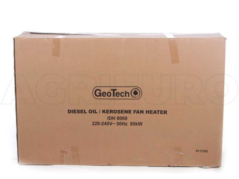 GeoTech IDH 8000 - G&eacute;n&eacute;rateur d'air chaud diesel - &agrave; chauffage indirect - sur chariot