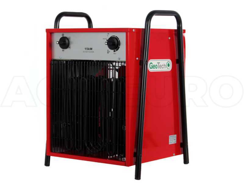 GeoTech EH 1500 T - G&eacute;n&eacute;rateur d'air chaud &eacute;lectrique avec ventilateur - 15  kW - triphas&eacute;