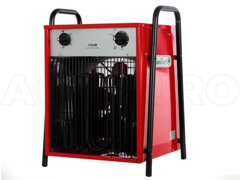 GeoTech EH 1500 T - G&eacute;n&eacute;rateur d'air chaud &eacute;lectrique avec ventilateur - 15  kW - triphas&eacute;