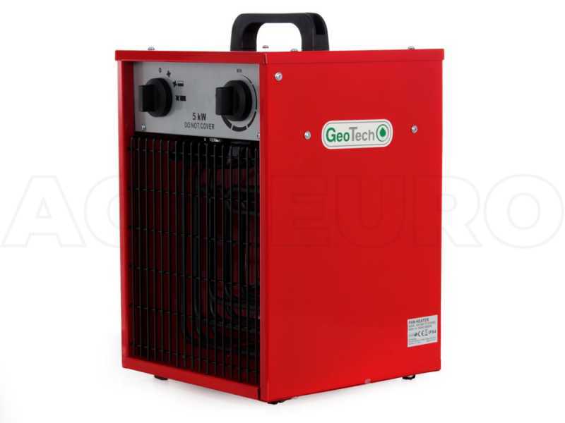 GeoTech EH 500 T - G&eacute;n&eacute;rateur d'air chaud &eacute;lectrique avec ventilateur - triphas&eacute;