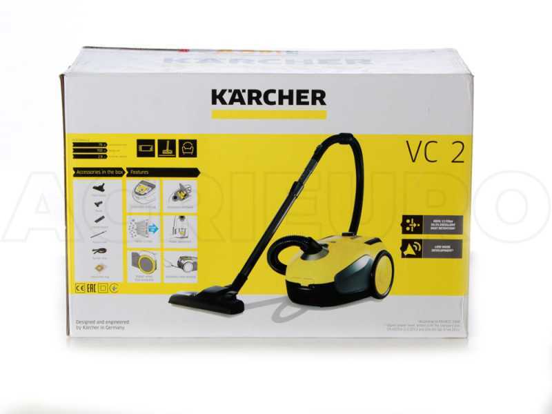 Aspirateur traineau Karcher VC 2 avec sac de 2,8 L - Dot&eacute; de filtre HEPA - 700W