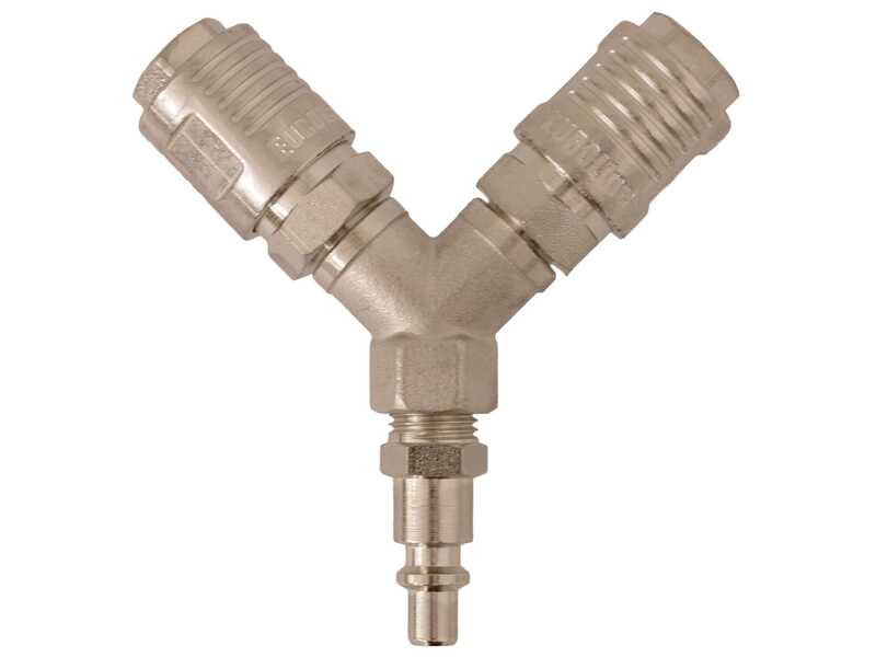 Raccord rapide en "Y" (dot&eacute; de 2 embouts rapide femelles)