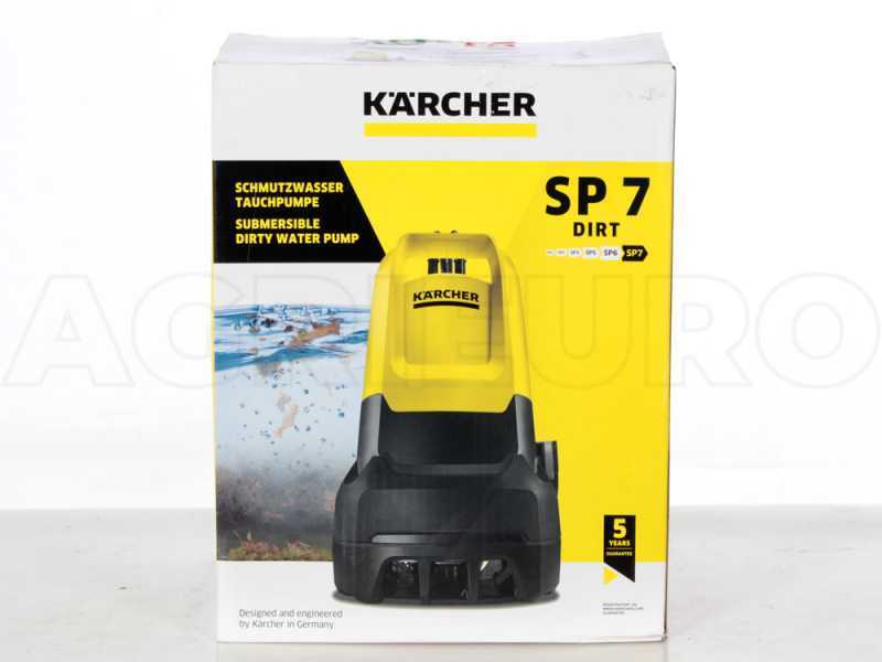 Pompe eau chargée Karcher SP7 Dirt inox