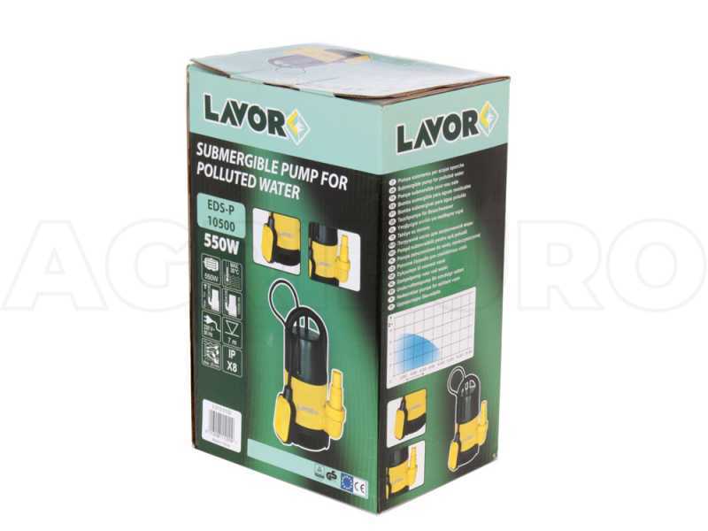 Pompe immerg&eacute;e &eacute;lectrique pour eaux charg&eacute;es Lavor EDS-P 10500 - Electropompe de 550 watt