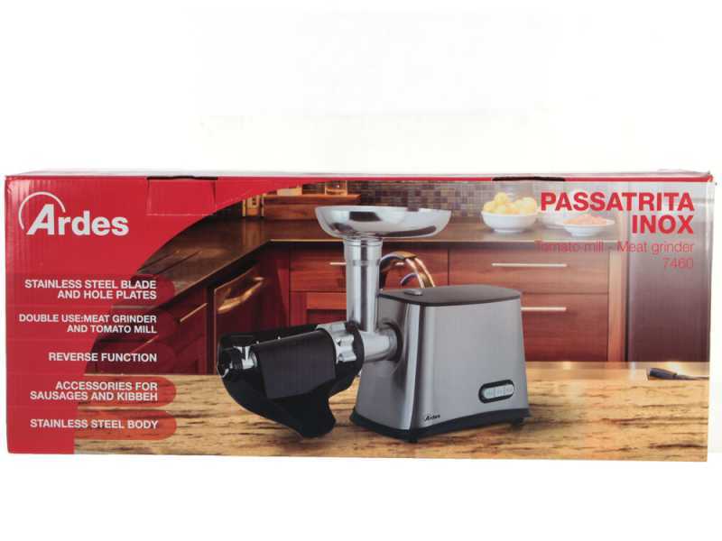 Ardes AR7460 - Presse-tomates - Hachoir &agrave; viande - Moteur &eacute;lectrique 500W - 220-240V