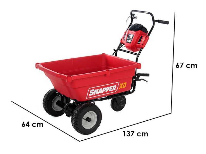 Brouette &eacute;lectrique &agrave; roues Snapper ESXDUC82 - Brouette autotract&eacute;e &agrave; batterie 4Ah/82V