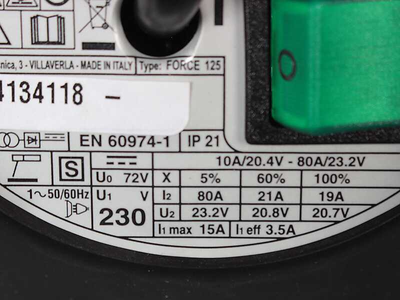 Telwin FORCE 125 - Poste &agrave; souder Inverter (MMA) + Masque, courant continu (DC)