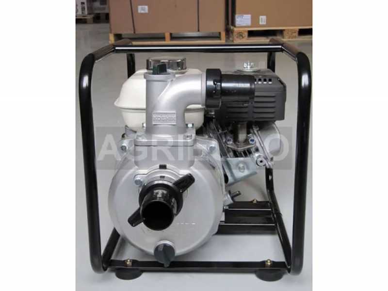 Motopompe d'arrosage thermique moteur Honda GX 120 essence, pompe auto-amor&ccedil;ante
